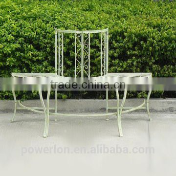 Powerlon fabulous wrought iron half round tree bench