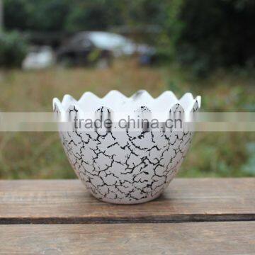 New Design Printing Crack Eggshell Shape Colorful Ceramic Planter photo-6