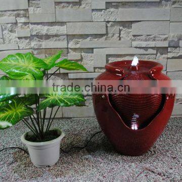 Ball Fiberglass Red Jars Water Fountain photo-2