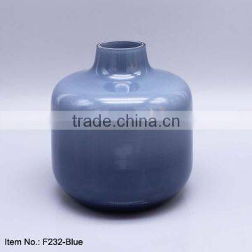 Mouthblown Glass Flower Vase, Narrow Mouth Vase