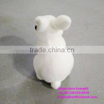 H080618 Decorative Fake Rabbit White Rabbit Green Grass Rabbit photo-4