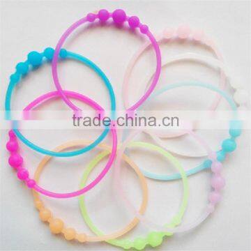 2015 Hot Selling Silicone Hair Ties Colorful Silicone Hair Bands Bracelet for Girls and Children photo-3