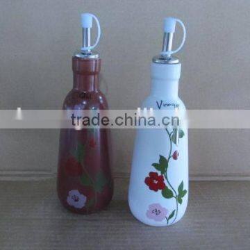 Glazing ceramic oil & vinegar bottle set for sales