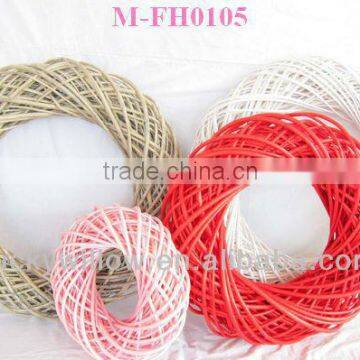 Christmas Wicker Heart-shape Wreath & Wicker Hanging Heart & Wicker Christmas Crafts photo-2
