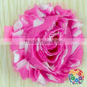 Wholesale Many Different Colors Shabby Chiffon Flower Decoration Girls Flower Hair Clips photo-6