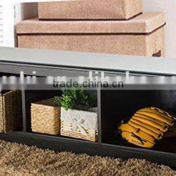 New 3 Cube Storage Organizer Home Furniture Shoes Rack Wooden Shoe Storage Bench photo-4