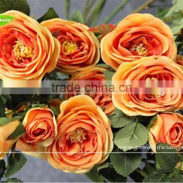 GNW FL-RS94-M-7CM High Quality Cheap Long Stem Artificial Flower Rose Yellow for Sale photo-4