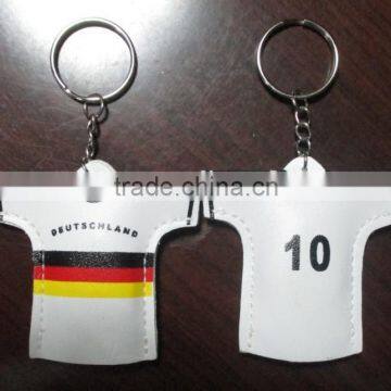 Promotional Gift Flashing LED T-shirt Keychain, Key Ring With Light