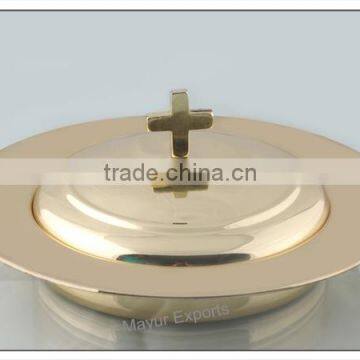 Stainless Steel Bread Plate Set- Brass Plated