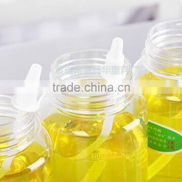 Pink Lid Plastic Baby Bottle Eco-friendly Clear Baby Bottle With Straw