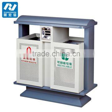 Outdoor Large Stainless Steel Trash Bin photo-6