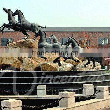 Outdoor Garden Decoration Horse Waterfall Fountain Statue Sculpture photo-3