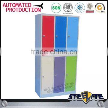 Colorful Furniture Metal Commercial Furniture Steel Gym 6 Door Changing Room Locker for Sale photo-2