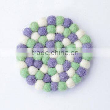 2017 Best Custom Felt Ball Coaster for Drink Tableware photo-6