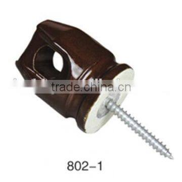 802-2 Brown Glazed Porcelain Wiring Insulator photo-5