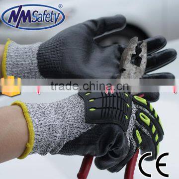 NMSAFETY slip resistant gloves mechanical work gloves cut proof gloves