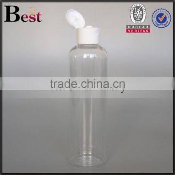 250ml Clear Cylindrical Shape Clear Plastic Bottle Empty Plastic Bottles for Sale With Flip Top Cap photo-2