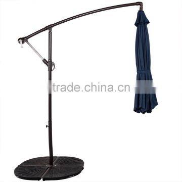 Outdoor Navy Blue 10ft Metal Banana Umbrella With Crank photo-4
