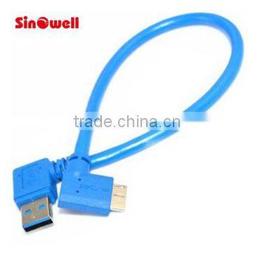 USB 3.0 A 90 Degree Right Angle Male to Micro B Male 90 Degree Left Angle Short Cable photo-2