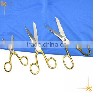 Full Stainless Steel Scissors With Gold-plating Handle photo-2
