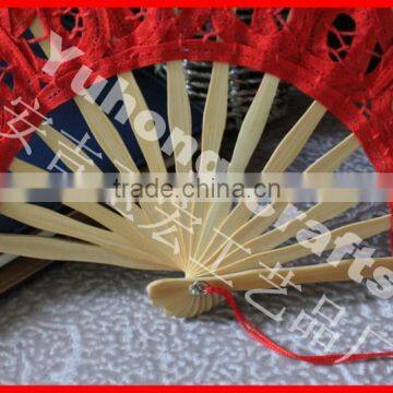 Beatutiful and Colorful Wedding Folding Lace Fan photo-2