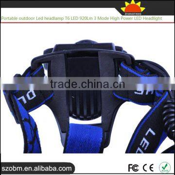 Portable Outdoor Led Headlamp T6 LED 920Lm 3 Mode High Power Led Headlight photo-5