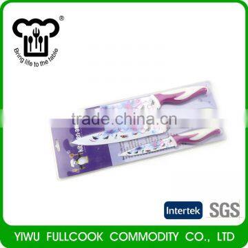 Top Fashion Custom Design Flower Pttern Non-stick Kitchen Knife Set photo-3