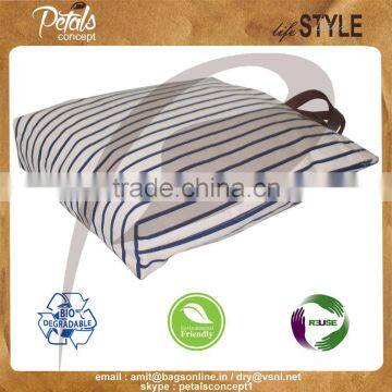 Leather Handle Canvas Bag photo-5