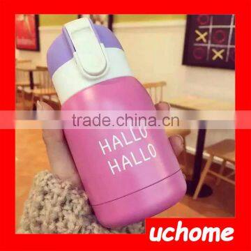 UCHOME Cute Travel Vacuum Mugs Stainless Steel Thermos Bottle Thermos Cup For Children Bouncing Thermos photo-3