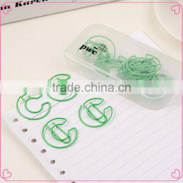 Office & school supplies OEM letter shapes C design metal paper clips