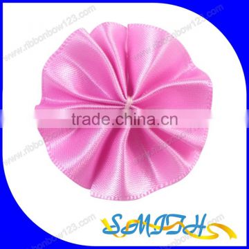 MSD wholesale pink ribbon flower for clothing accessories