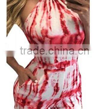 Fashion Summer Sexy Printing Playsuit for Tie Dye Pattern photo-4