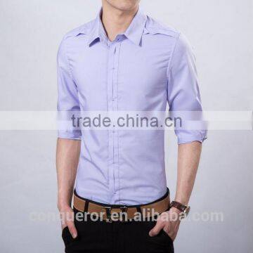 Men's White Cotton Shirt Slim Fit Shirt HOT! MSRL0042 photo-2