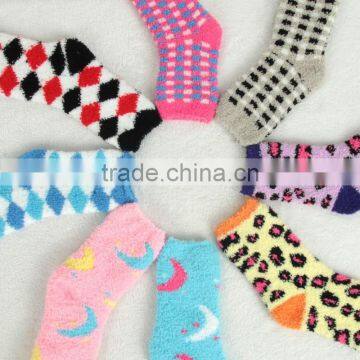 Fleece Soft Fancy Polyester Women Home Socks photo-5