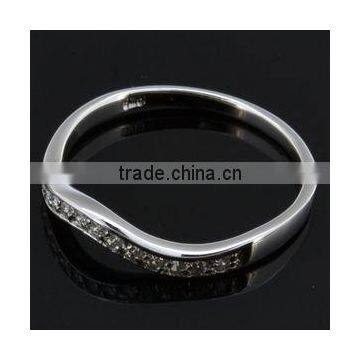 one row silver ring