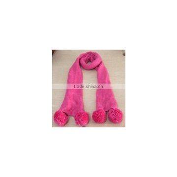 hot pink scarf with ball