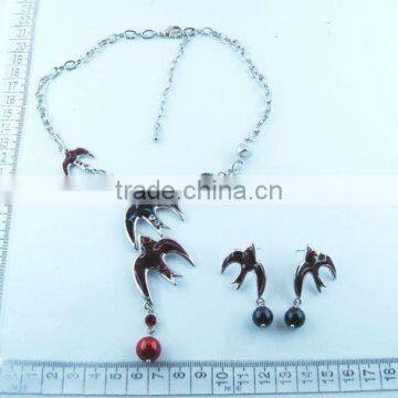 fashion necklace set, metal alloy paint jewelry