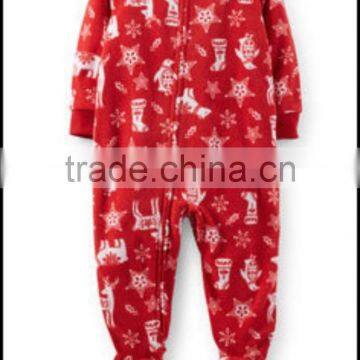 Merry Christmas Unisex Christmas Pajamas Girls Red One Piece Jumpsuits TinaLuLing