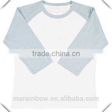 100% Cotton Plain Ladies Baseball Tee 3/4 Raglan Sleeve Baseball T Shirt Contrast 2 Tone Unisex Baseball T-Shirt Wholesale photo-3