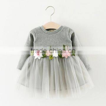 Zm11670a 2017 New Arrivals Kids Fall Clothes Cotton Girls' Dresses Fashion Boutique Children's Clothing photo-3