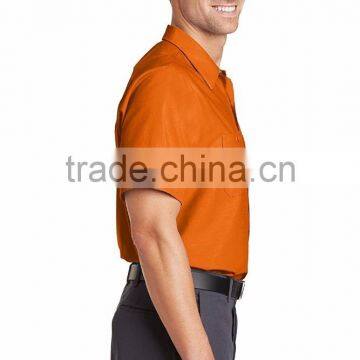 Factory Custom Logo Short Sleeve Shirt Uniform Work Clothes Cotton Mechanic Workwear In Baoding photo-2