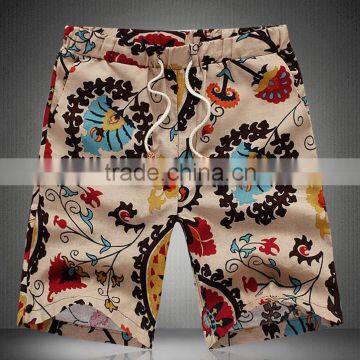 2016 Lattest Design Custom Linen/cotton Mens Printing Beach Shorts photo-4
