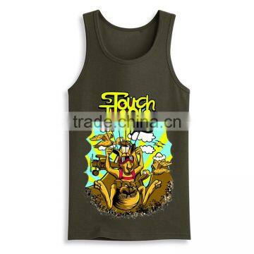 Bulk Manufacturer Hot Sale Fashion Design Mens Stringer 100 Cotton Tank Top photo-5