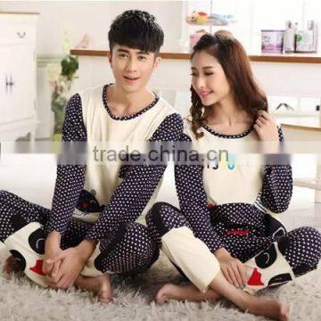 2015 Wholesale Deep Blue Couple Pajamas photo-4