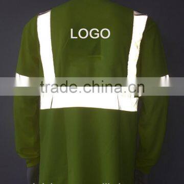 ANSI 107 High Visibility Long Sleeve Chinastar Sew-on Tape Breathable Reflective Tshirt