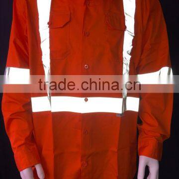 Australia Hi-vis Long Sleeve Cotton Drill Shirts With 3M8906 Reflective Tape photo-4