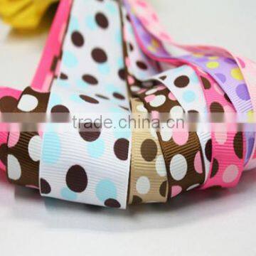Hi-ana Ribbon 181 Colorful Polka Dot Printed Ribbon,polka Dot Satin/grosgrain Ribbon for Christmas