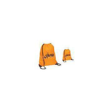 Orange Screen Printed Customized Sport Rucksack Large Zippered For Everyday Activity