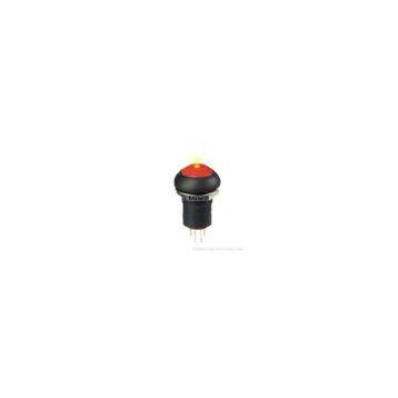 Screw thread push button switch, illuminated plastic push button switch