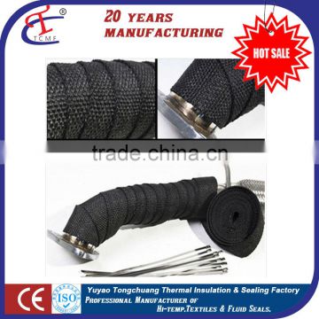 Tongchuang black exhaust header woven heat insulation wrap 2"x50'